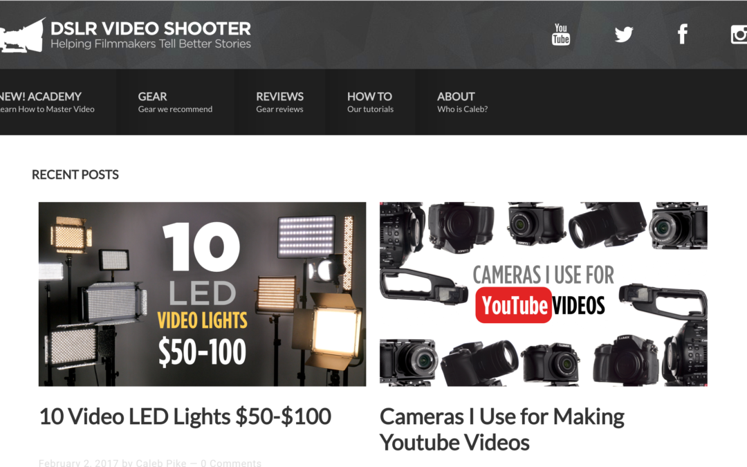 A great resource – DSLR Video Shooter